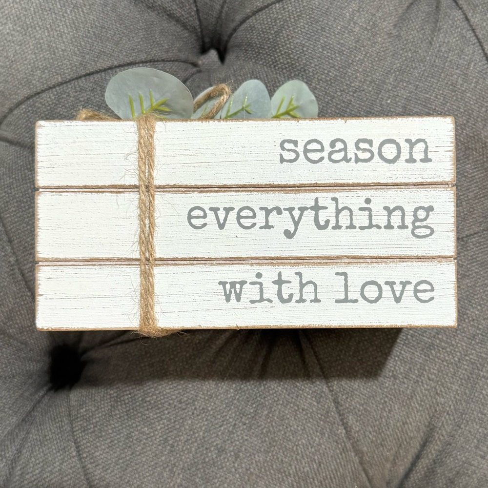 Decorative Block with Love Quote